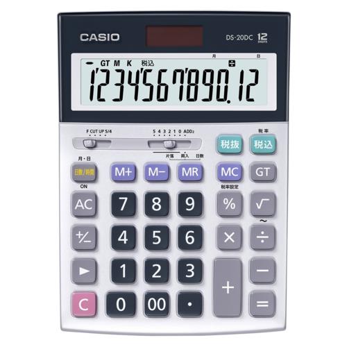 オフィス用品【美品】カシオ DS-20DC-N 本格実務電卓 12桁