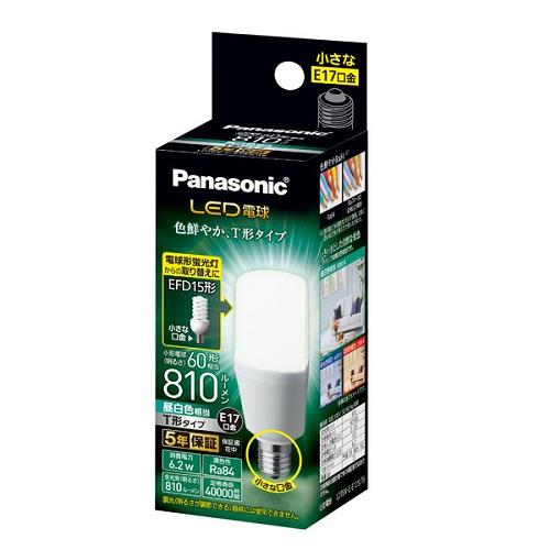 パナソニック(Panasonic) LDT6NGE17ST6 LED電球 T形タイプ(昼白色) E17