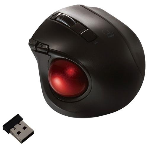 ナカバヤシ MUS-TRLF132BK(ブラック) USB 小型無線静音5ボタントラックボールマウス