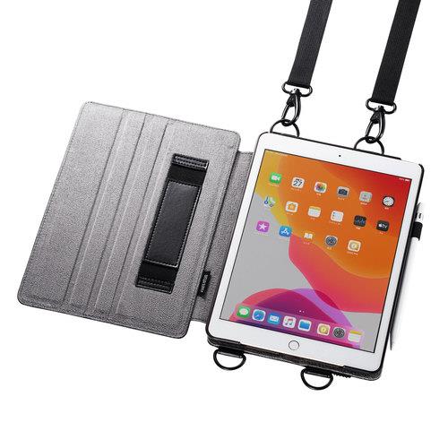 サンワサプライ PDA-IPAD1612BK iPad 10.2インチ スタンド機能付きショルダーベルトケース