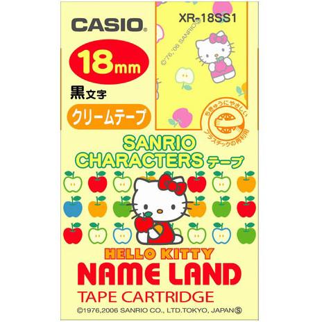 CASIO(カシオ) XR-18SS1 サンリオキャラクターテープ(5.5m) 黒文字 ...