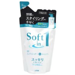 ライオン(LION) ソフトインワンシャンプー スッキリデオドラントタイプ 詰替用 370ml×2個セット