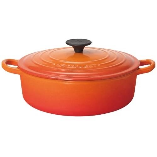 ル・クルーゼ(LE CREUSET) ココット ジャポネーズ IH対応 両手鍋 24cm 25052-24 オレンジ