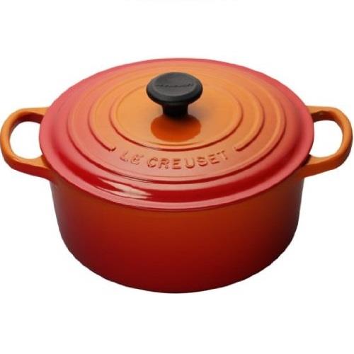 ル・クルーゼ(LE CREUSET) シグニチャー ココット・ロンド 18cm オレンジ