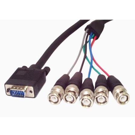 StarTech(スターテック) VGABNC5 VGA - 5x BNC 変換ケーブル オス/オス 1.8m