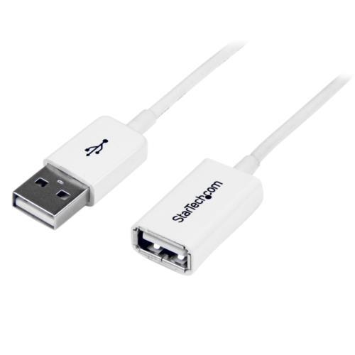 StarTech(スターテック) USBEXTPAA1MW ホワイト USB2.0 延長ケーブル 1m