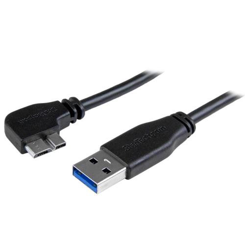 StarTech(スターテック) USB3AU50CMLS ブラック L型左向きMicro USB 3.0 スリムケーブル 0.5m