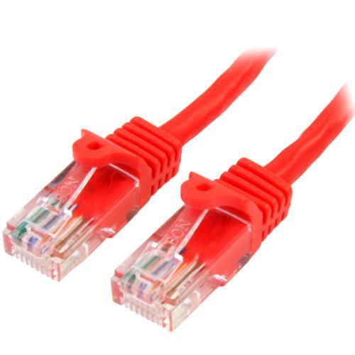 StarTech(スターテック) 45PAT50CMRD 0.5m Cat5e LANケーブル 爪折れ防止 レッド