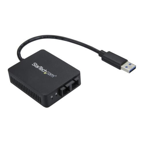 StarTech(スターテック) US1GA30SXSC ブラック USB 3.0 - 光ファイバー変換アダプタ 1000Base-SX 2芯SCコネクタ