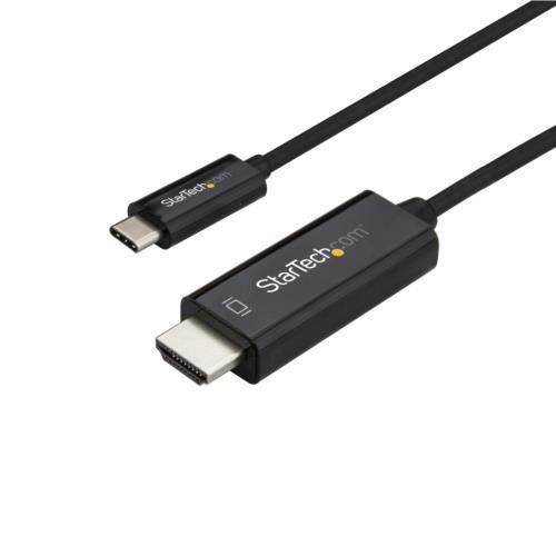 StarTech(スターテック) CDP2HD1MBNL ブラック USB-C - HDMIケーブル 4K/60Hz 1m