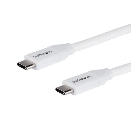 StarTech(スターテック) USB2C5C4MW ホワイト USB 2.0 Type-C ケーブル 4m 5A PD対応
