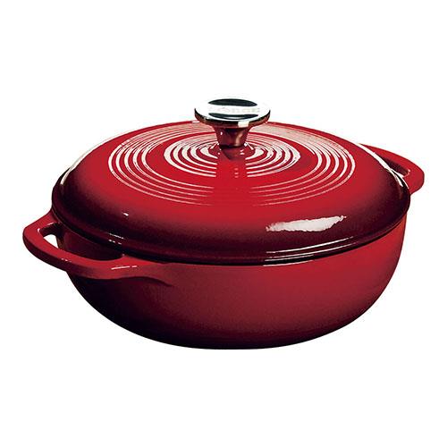 ロッジ(lodge) EC3D43 レッド エナメルダッチオーブン 3クォート