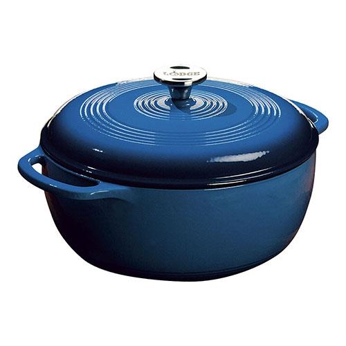 ロッジ(lodge) EC6D3 ブルー エナメルダッチオーブン 6クォート