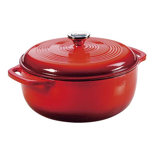 ロッジ(lodge) EC6D68 ポッピー エナメルダッチオーブン 6クォート
