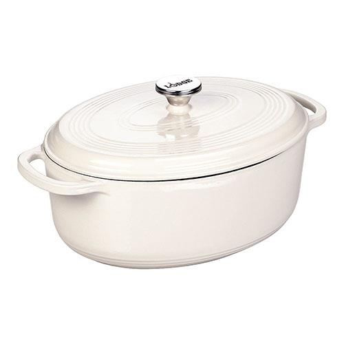 ロッジ(lodge) EC70D13 オイスターホワイト エナメルオーバルダッチオーヴン 7クォート