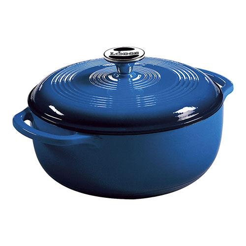 ロッジ(lodge) EC4D33 ブルー エナメルダッチオーブン 4.6クォート