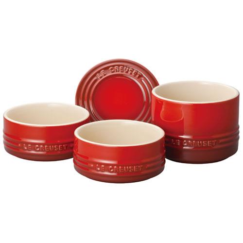 ル・クルーゼ(LE CREUSET) スタッキング ラムカン セット 910367-00 チェリーレッド
