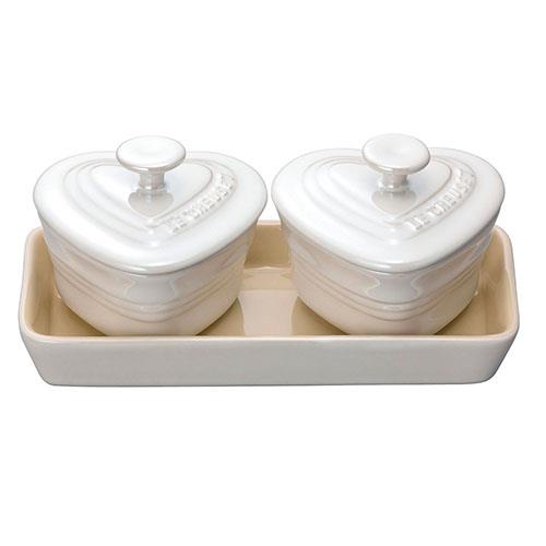 ル・クルーゼ(LE CREUSET) 910023-00 ホワイトラスター プチ・ラムカンダムール・セット