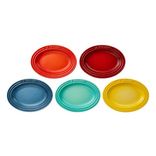 ル・クルーゼ(LE CREUSET) ミニオーバルプレート5枚入レインボー ルクルーゼ 皿 小皿 食器 ストーンウェア 耐熱 オーブン対応 豆皿