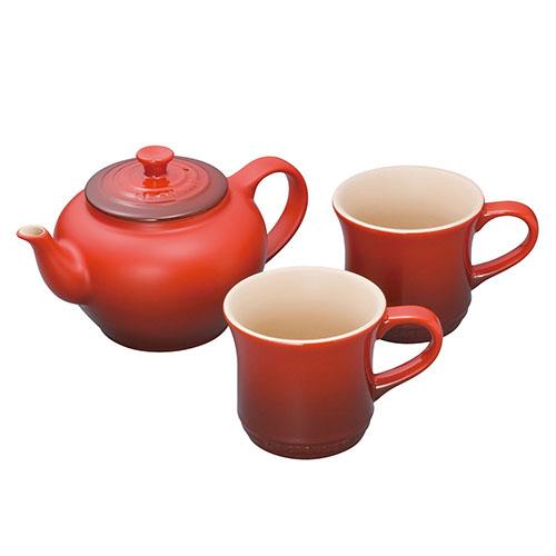 ル・クルーゼ(LE CREUSET) ティーポット&マグSS 2個入 セット 910296-00 Cレッド
