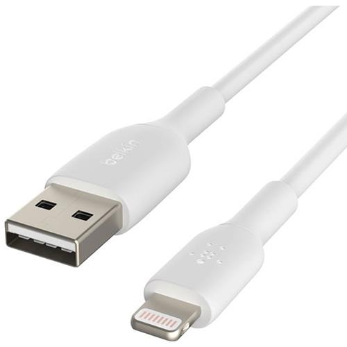 BELKIN CAA001BT2MWH ホワイト Belkin BOOST↑CHARGE USB-A to ライトニングPVCケーブル