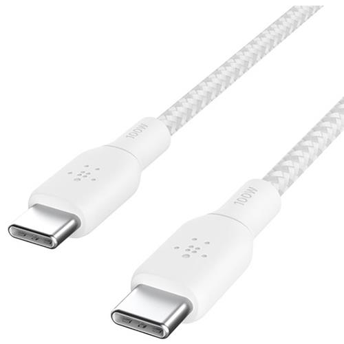 BELKIN CAB014BT2MWH ホワイト Belkin USB-CtoCシリコンやわらか超高耐久2重編込ケーブル2m