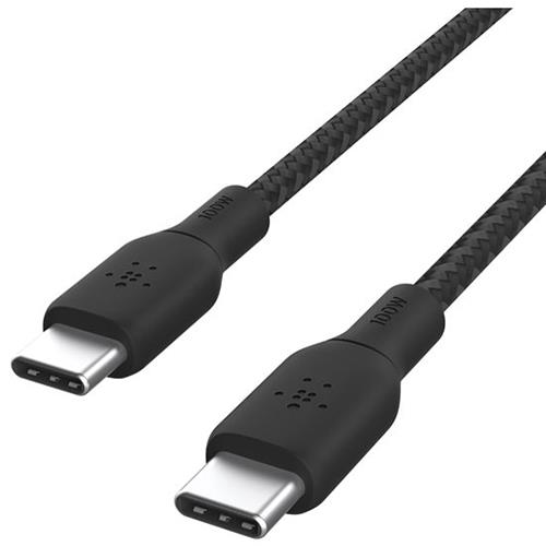 BELKIN CAB014BT3MBK ブラック Belkin USB-CtoCシリコンやわらか超高耐久2重編込ケーブル3m