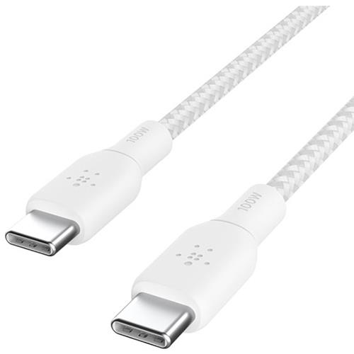 BELKIN CAB014BT3MWH ホワイト Belkin USB-CtoCシリコンやわらか超高耐久2重編込ケーブル3m