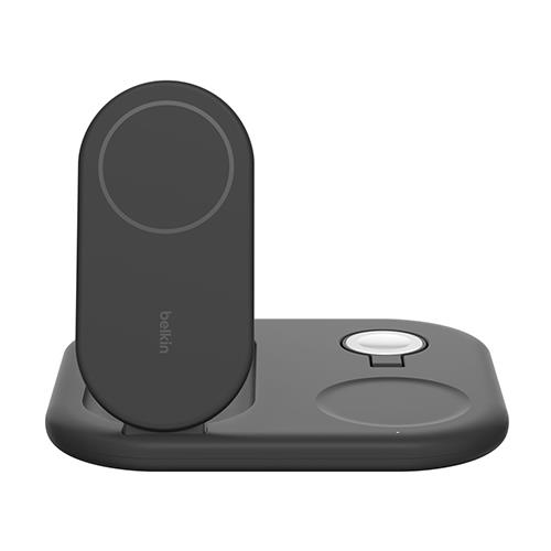 BELKIN WIZ029dqBK ブラック BOOST↑CHARGEQi2 3-in-1マグネット折りたたみ式ワイヤレス充電器 15W