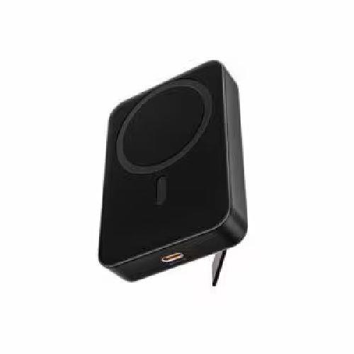 オーキー PB-ML01-BK ブラック モバイルバッテリー MagLink 10000mAh マグネット式ワイヤレス充電機能 折りたたみスタンド