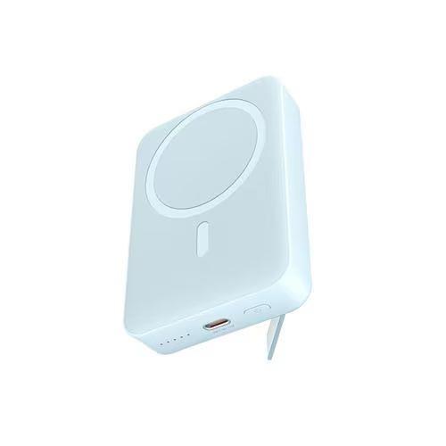 オーキー PB-ML01-BL ブルー モバイルバッテリー MagLink 10000mAh マグネット式ワイヤレス充電機能 折りたたみスタンド