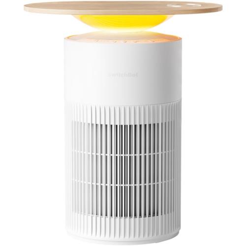 SwitchBot(スイッチボット) SwitchBot 空気清浄機 Table W5302310 ホワイト 木目調サイドテーブル ムードライト　ワイヤレス充電器　適用床面積　～25畳