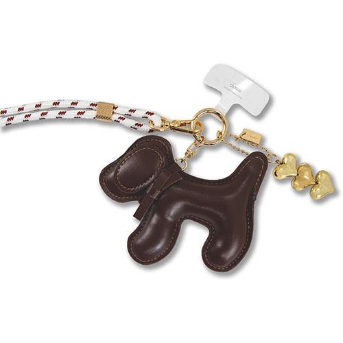 Sonix(ソニックス) UNIVERSAL PHONE CROSSBODY STRAP WITH PLUSH ANIMAL CHOCOLATE DOG チョコレートドッグ ショルダーストラップ 308004A001