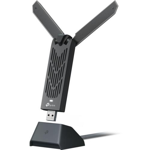 TP-Link(ティーピーリンク) Archer TBE400UH BE6500 ハイパワーUSB Wi-Fi 7子機 高性能トライバンドアンテナ USB 3.0ケーブル、台座付属