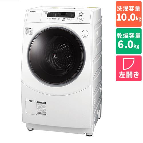 【長期保証付】[配送/設置エリア 東京・神奈川・埼玉・千葉 限定]シャープ ES-H10G-WL ﾎﾜｲﾄ ドラム式洗濯乾燥機 左開き 洗濯10kg/乾燥6kg[標準設置料込][代引不可]