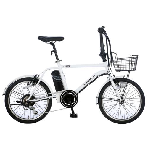 21テクノロジー(21Technology) DASK206 ホワイト 電動アシスト自転車 ミニベロ 小径車 20インチ 電動自転車