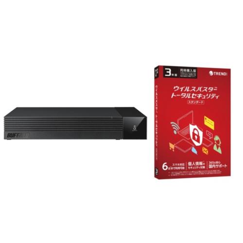 バッファロー(BUFFALO) HD-SQS4U3-A HDD 4TB + ウイルスバスター トータルセキュリティ STD 3年版 同時購入用