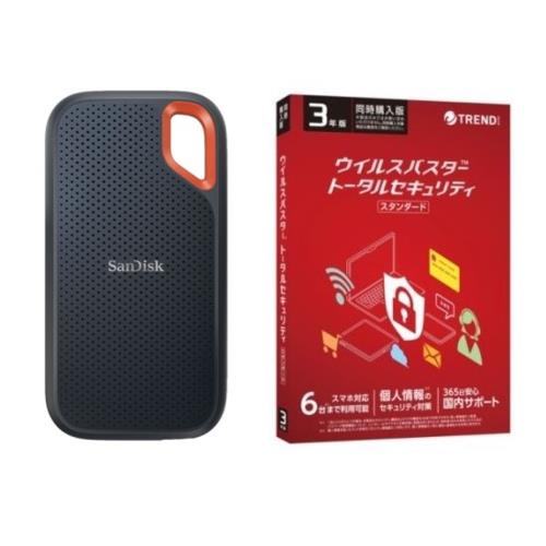SDSSDE61-4T00-J25 エクストリーム ポータブル SSD 4TB + ウイルスバスター トータルセキュリティ スタンダード 3年版 同時購入用セット
