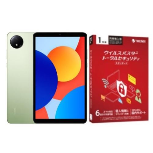Redmi Pad SE 8.7 8.7型 4GB/128GB/WiFi/オーロラグリーン VHU5150JP と ウイルスバスター トータルセキュリティ スタンダード 1年版 同時購入用セット