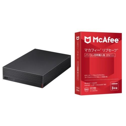 HD-EDS4U3-BE パソコン&テレビ録画用 外付けHDD 4TB + マカフィー リブセーフ 3年 同時購入版