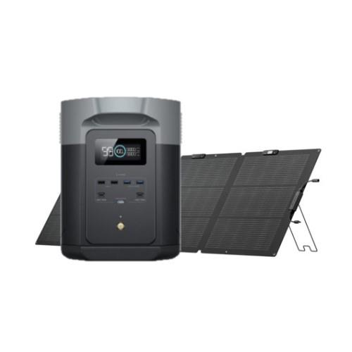 エコフロー(EcoFlow) EcoFlow DELTA 2 Max 2048Wh + EcoFlow 220W両面ソーラーパネルGen2セット