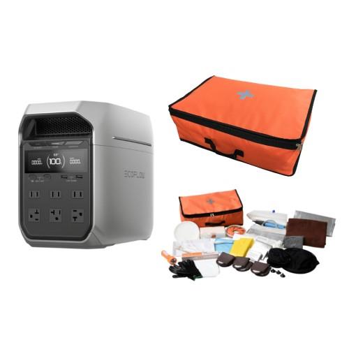 エコフロー(EcoFlow) EcoFlow EFDELTA3P-JP DELTA 3 Plus ポータブル電源 1024Wh + 山善 車中泊用防災バッグ 簡易避難セット 25点 YSB-25 セット