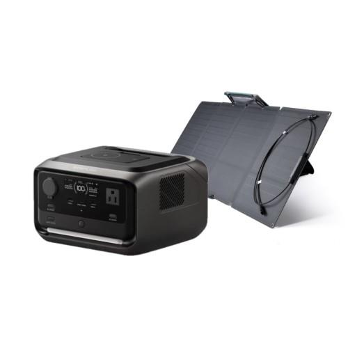 エコフロー(EcoFlow) EcoFlow RIVER 3 Plus wireless 容量286Wh モバイルバッテリー(5000mAh)搭載型 + 110Wソーラーパネル EFSOLAR110N セット