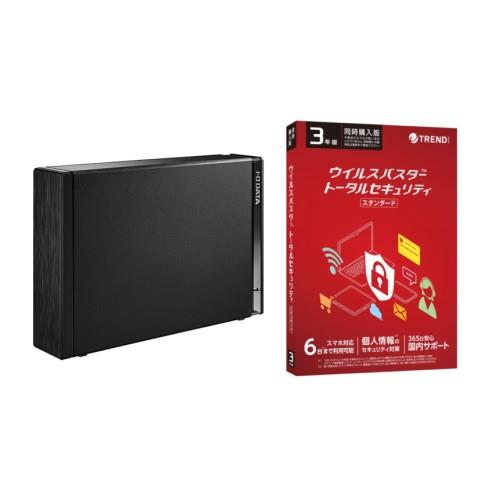 IODATA(アイ・オー・データ) HDD-UTL4KB 外付けハードディスク 4TB + ウイルスバスター トータルセキュリティ スタンダード 3年版 同時購入用 セット