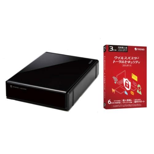 エレコム(ELECOM) ELD-QEN2020UBK SeeQVault対応 外付けHDD 2TB + ウイルスバスター トータルセキュリティ スタンダード 3年版 同時購入用 セット
