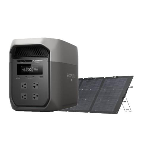エコフロー(EcoFlow) EcoFlow DELTA 3 Max 2048Wh ポータブル電源 + EFSOLAR220W-N 220W両面ソーラーパネルGen2 セット