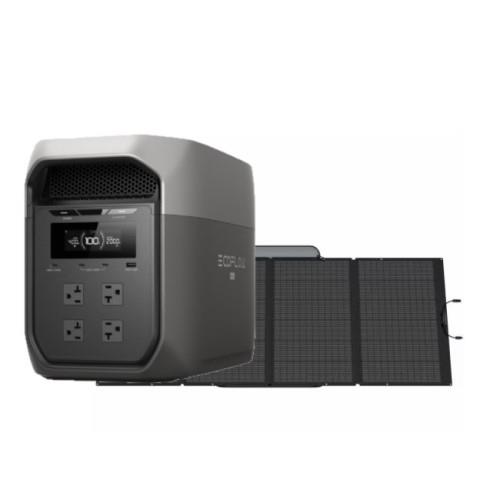 エコフロー(EcoFlow) EcoFlow DELTA 3 Max 2048Wh ポータブル電源 + SOLAR400W-JP 400Wソーラーパネル セット