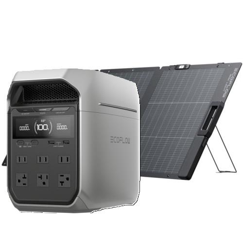 エコフロー(EcoFlow) EcoFlow DELTA 3 Plus 1024Wh + 160W Lightweight Portable Solar Panel セット