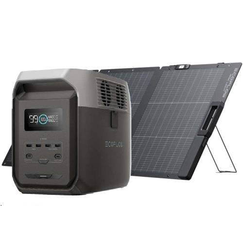 エコフロー(EcoFlow) EcoFlow DELTA 3 1500 1536Wh + 160W Lightweight Portable Solar Panel セット