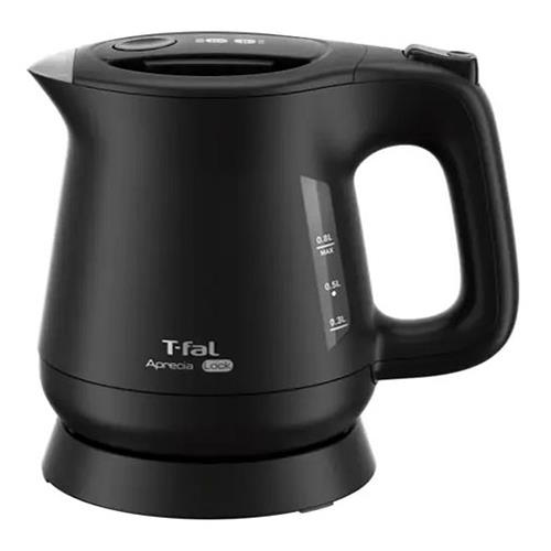 ティファール(T-fal) KO6408JP ブラック アプレシア ロック 0.8L 電気ケトル 軽量コンパクト 転倒お湯もれロック